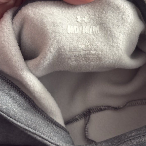 UNDER ARMOUR Gray w/ Purple Logo Hoodie Size Medium NWT!!! - Picture 8 of 9